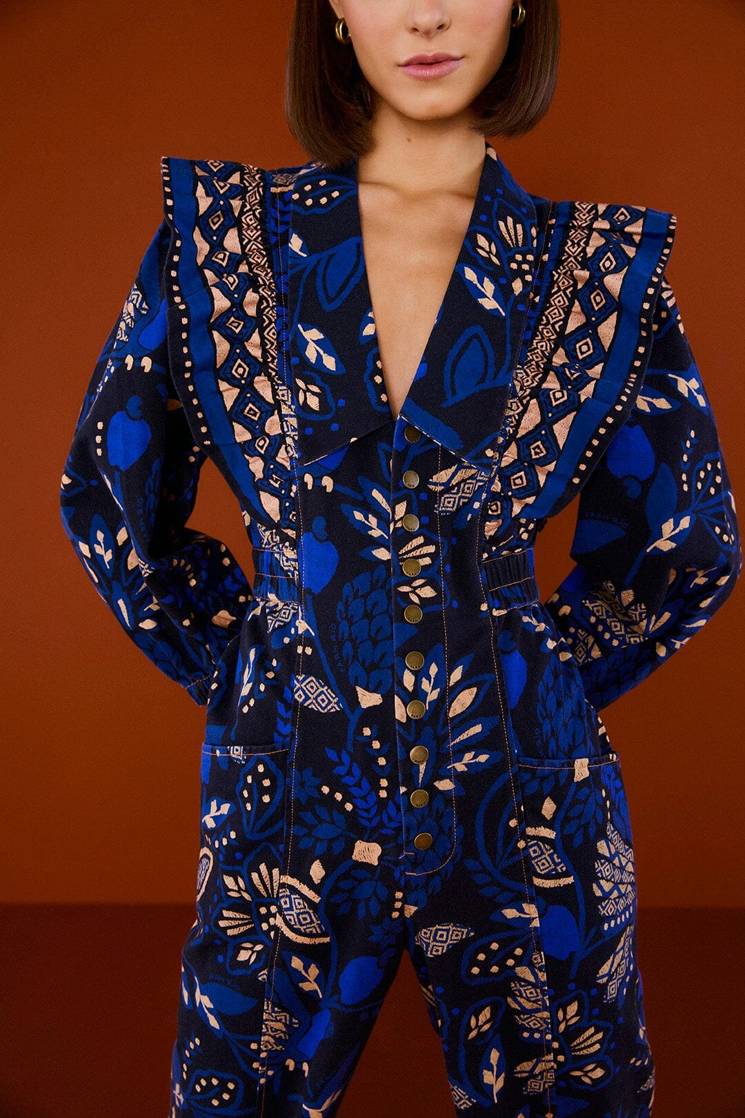 Farm Rio Black Macaw Forest Jumpsuit 5 Farm Rio Black Macaw Forest Jumpsuit - Image 3