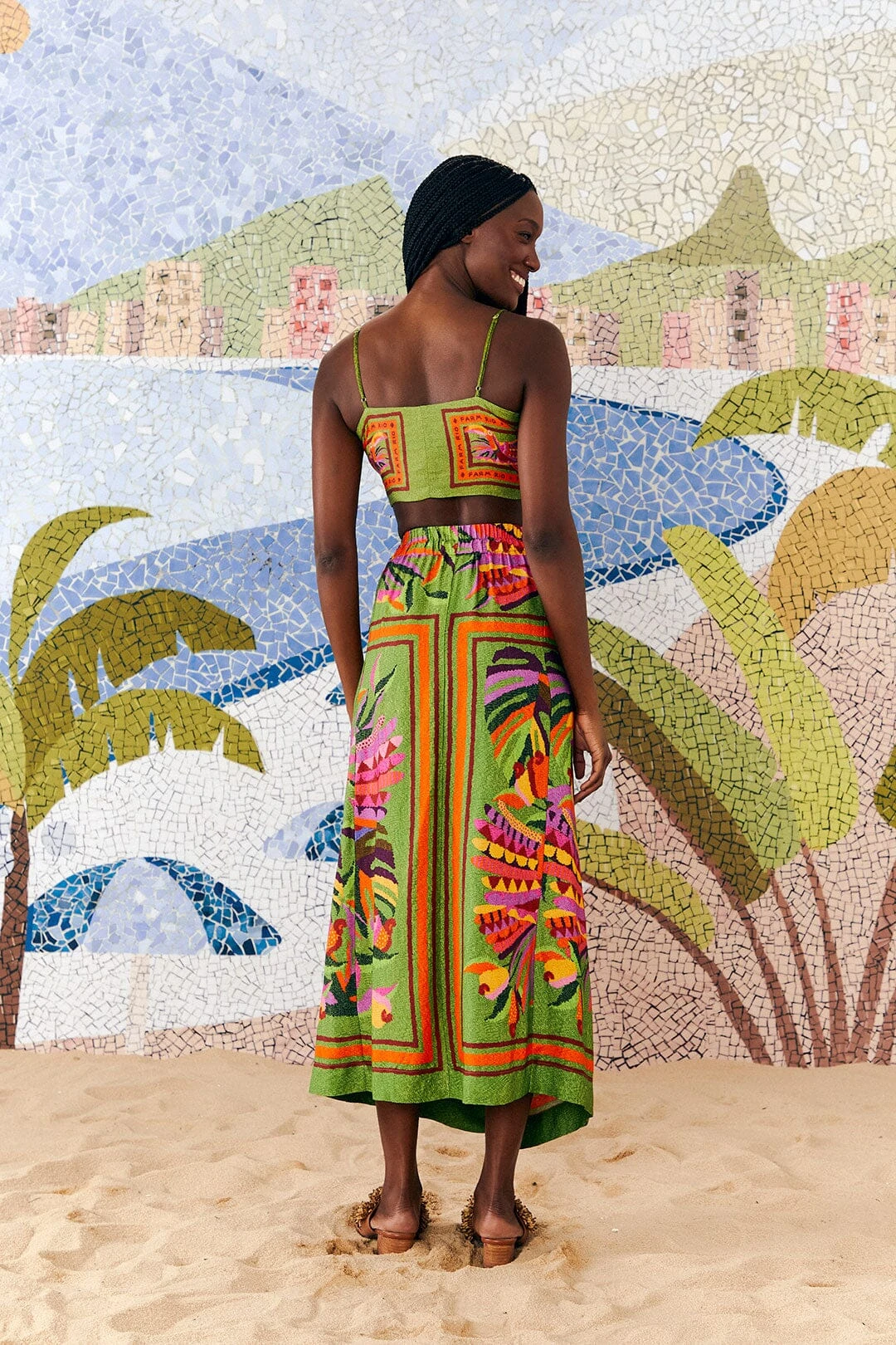 Farm Rio Toucans Scarf Lenzing™ Ecovero™ Viscose Crop Top 4 Farm Rio Toucans Scarf Lenzing™ Ecovero™ Viscose Crop Top - Image 2