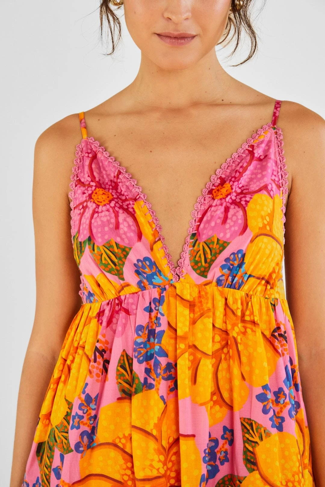 Farm Rio Mixed Pink Prints Maxi Dress 4 Farm Rio Mixed Pink Prints Maxi Dress - Image 2