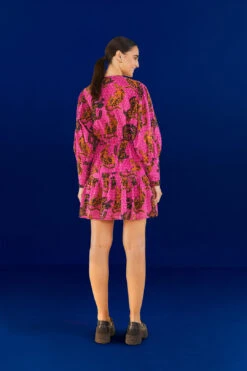 Farm Rio Pink Wild Leopards Mini Dress -Farm Rio 303984 02 1