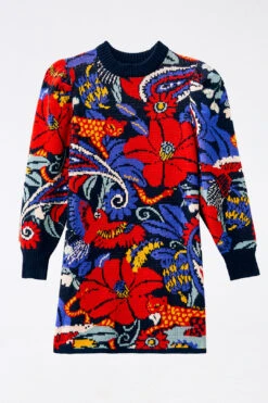 Farm Rio Blue Vintage Forest Sweater Dress -Farm Rio 304105 05