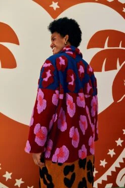 Farm Rio Mixed Leopards Fleece Coat -Farm Rio 304114 03