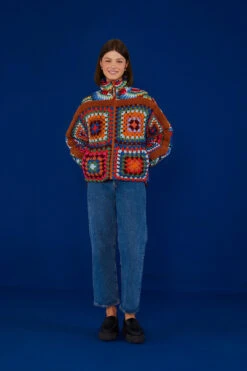 Farm Rio Crochet Colorful Forest Reversible Puffer Jacket 11 Farm Rio Crochet Colorful Forest Reversible Puffer Jacket -Farm Rio 304119 03