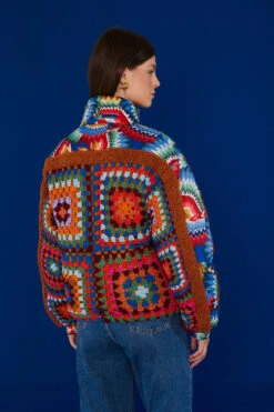 Farm Rio Crochet Colorful Forest Reversible Puffer Jacket 10 Farm Rio Crochet Colorful Forest Reversible Puffer Jacket -Farm Rio 304119 04