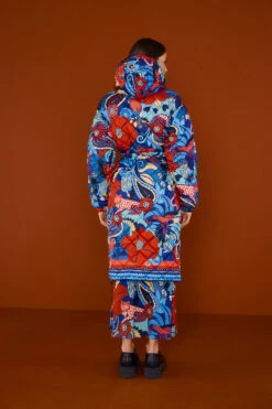 Farm Rio Black Graphic Floral Reversible Puffer Jacket -Farm Rio 304120 04