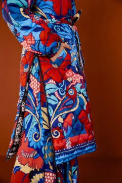 Farm Rio Black Graphic Floral Reversible Puffer Jacket -Farm Rio 304120 05