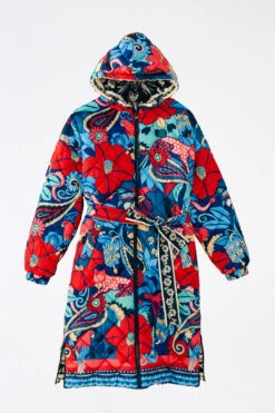 Farm Rio Black Graphic Floral Reversible Puffer Jacket -Farm Rio 304120 07