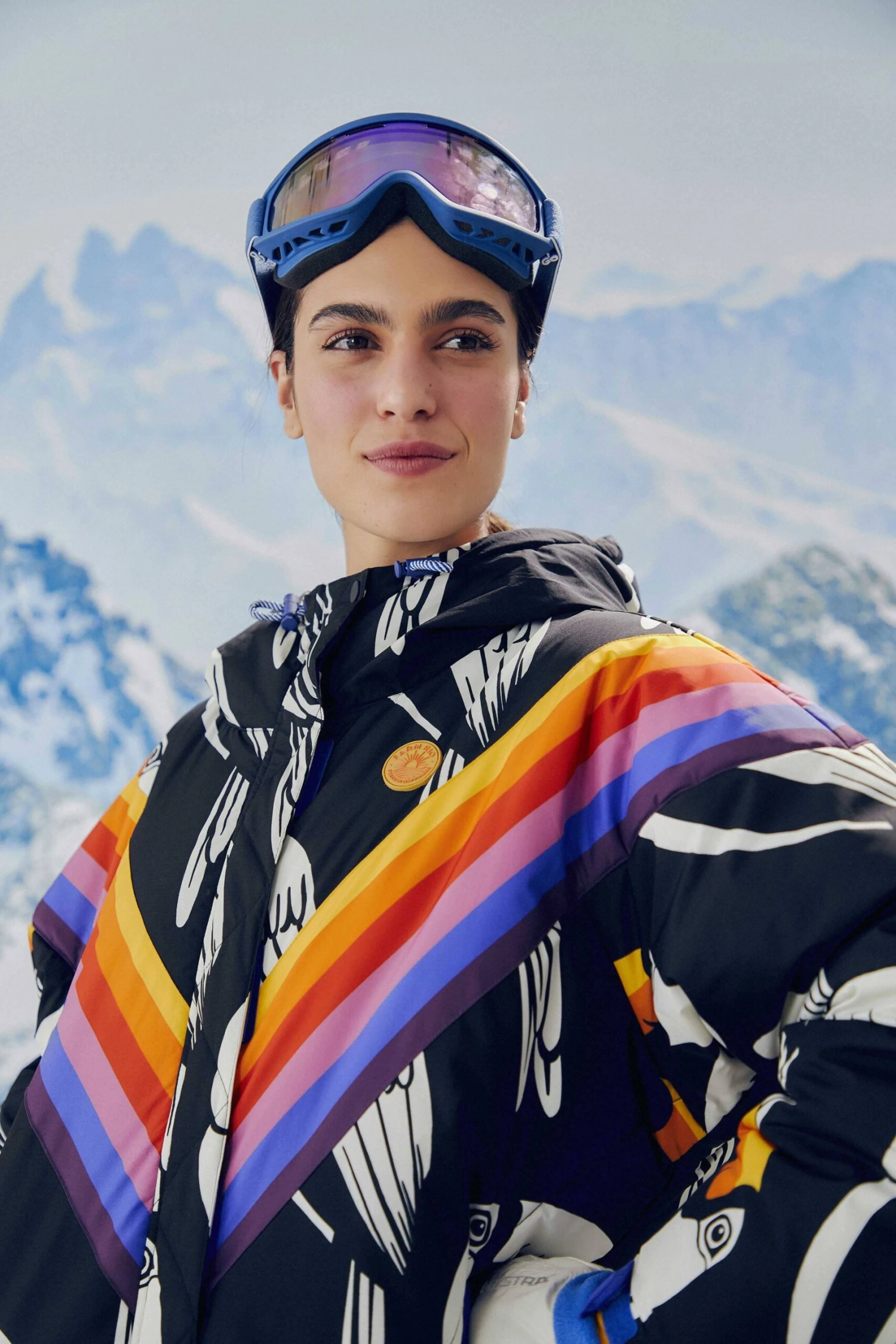 Farm Rio Black Graphic Toucans Ski Puffer Jacket 5 Farm Rio Black Graphic Toucans Ski Puffer Jacket - Image 3