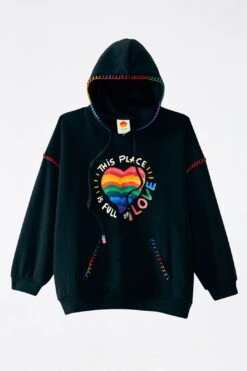 Farm Rio Black Full Of Love Sweatshirt -Farm Rio 304145 05