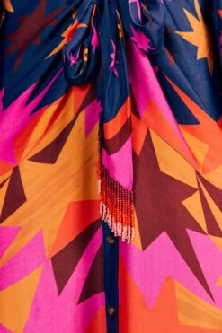 Farm Rio Graphic Scarves Lenzing™ Ecovero™ Viscose Midi Dress -Farm Rio 304157 05