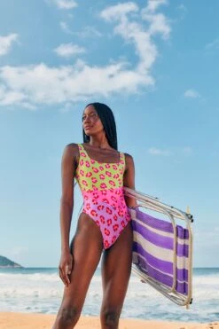 Farm Rio Maxi Leopard Patch One Piece Swimsuit