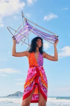 Farm Rio Maxi Leopard Patch Sarong