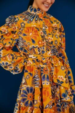 Farm Rio Yellow Pineapple Flowers Mini Dress -Farm Rio 304585 03