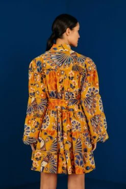 Farm Rio Yellow Pineapple Flowers Mini Dress -Farm Rio 304585 04