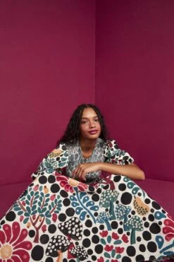 Farm Rio Mushroom Forest Organic Cotton Midi Dress -Farm Rio 304592 03