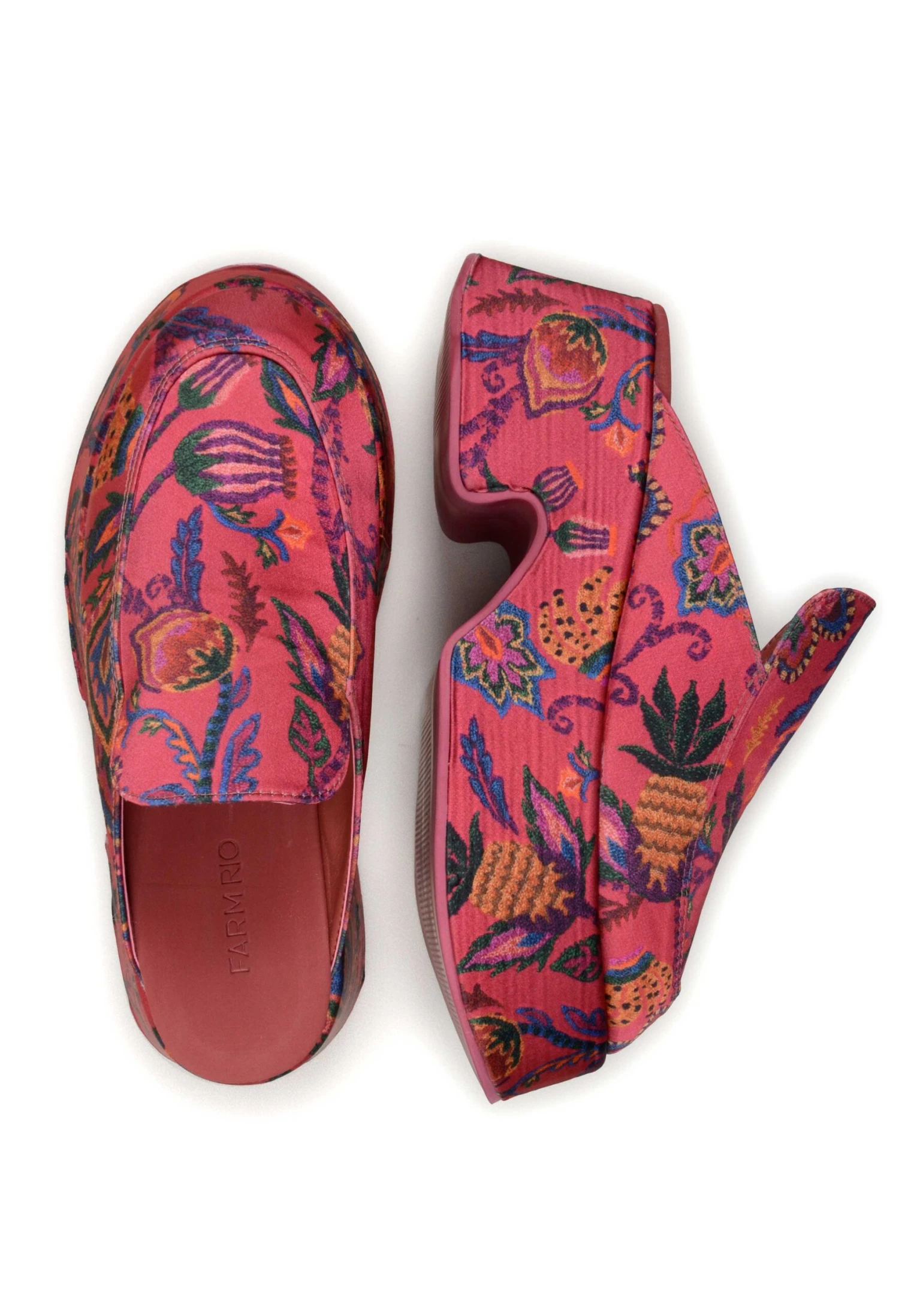 Farm Rio Pink Sunset Tapestry Platform Loafer Mule 5 Farm Rio Pink Sunset Tapestry Platform Loafer Mule - Image 3