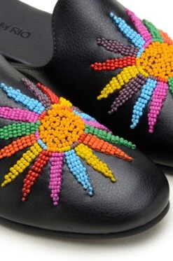 Black Sunshine Flat Mule 9 Black Sunshine Flat Mule -Farm Rio 304889 04