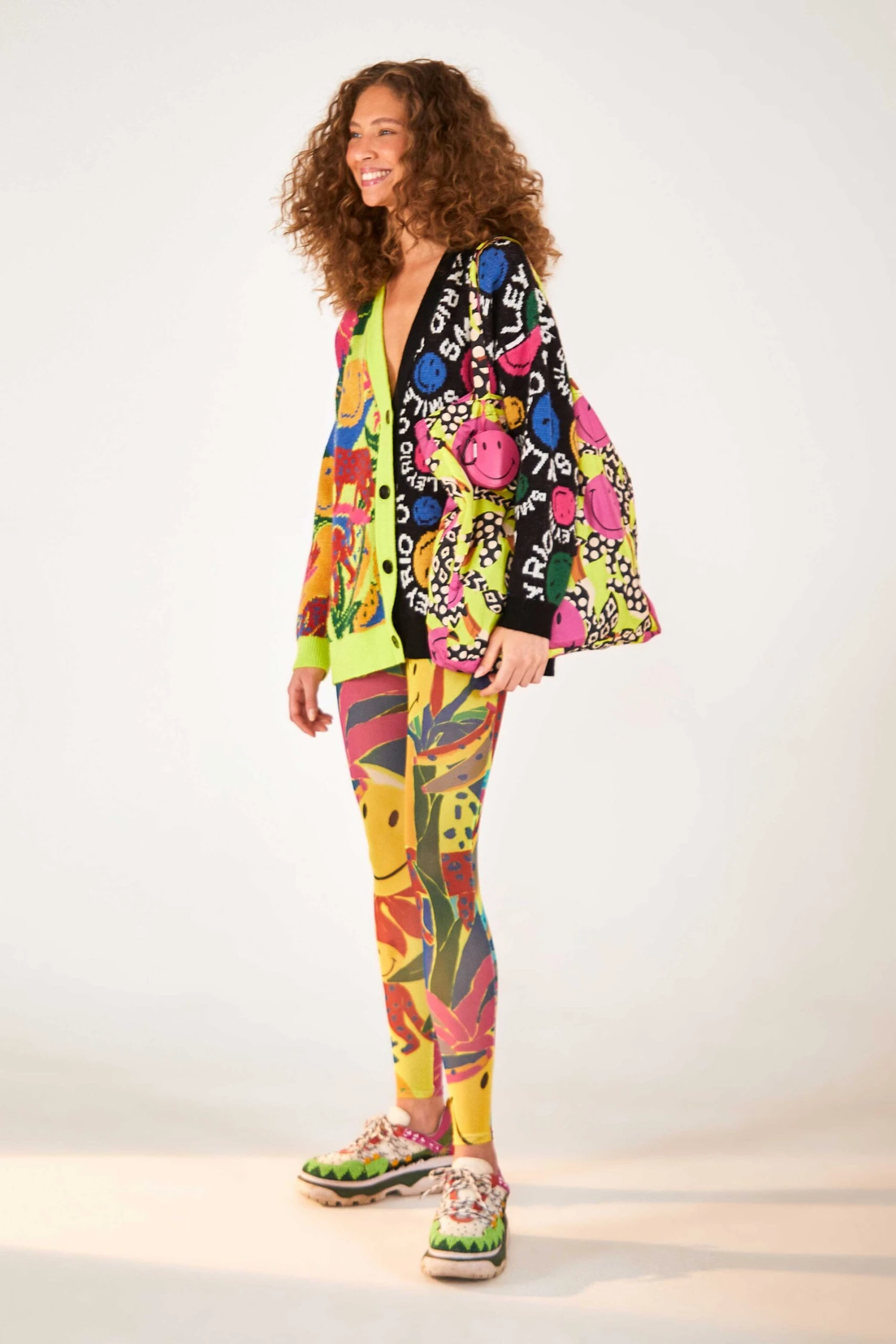 Farm Rio Mixed Prints Smiley® Cardigan 6 Farm Rio Mixed Prints Smiley® Cardigan - Image 4