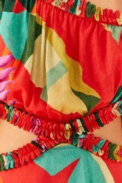 Farm Rio Red Heliconia Mini Dress -Farm Rio 305261 05