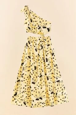 Farm Rio Yellow Bossa Banana Knot Midi Dress -Farm Rio 305266 06