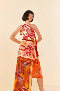 Farm Rio Forest Mixed Scarves Midi Dress 9 Farm Rio Forest Mixed Scarves Midi Dress -Farm Rio 305267 02