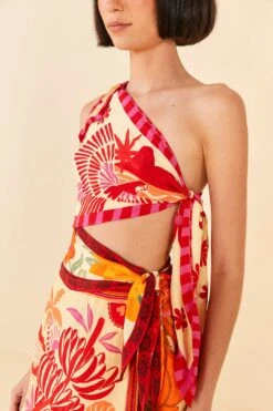 Farm Rio Forest Mixed Scarves Midi Dress 11 Farm Rio Forest Mixed Scarves Midi Dress -Farm Rio 305267 04