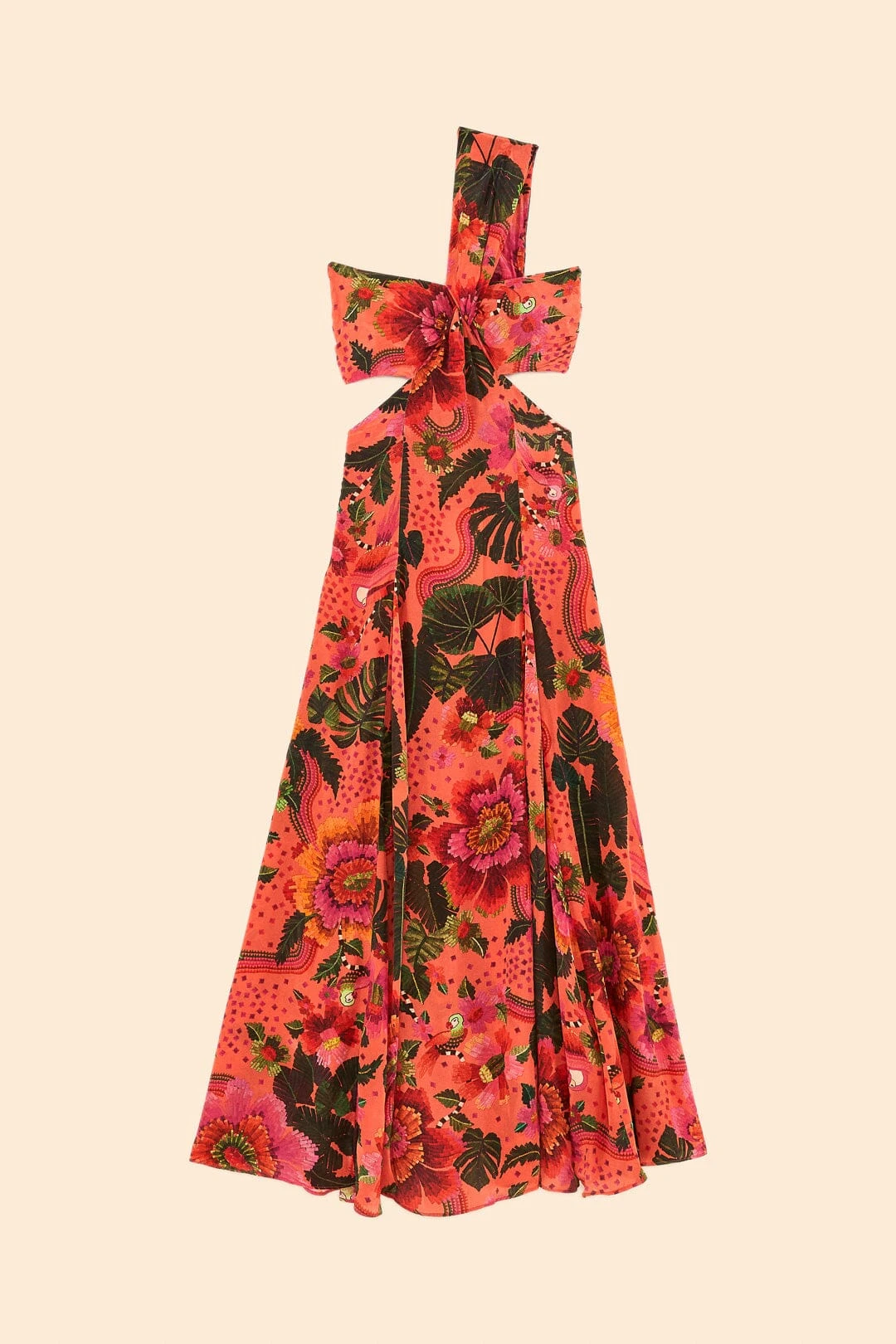 Orange Blooming Garden Maxi Dress 8 Orange Blooming Garden Maxi Dress - Image 6