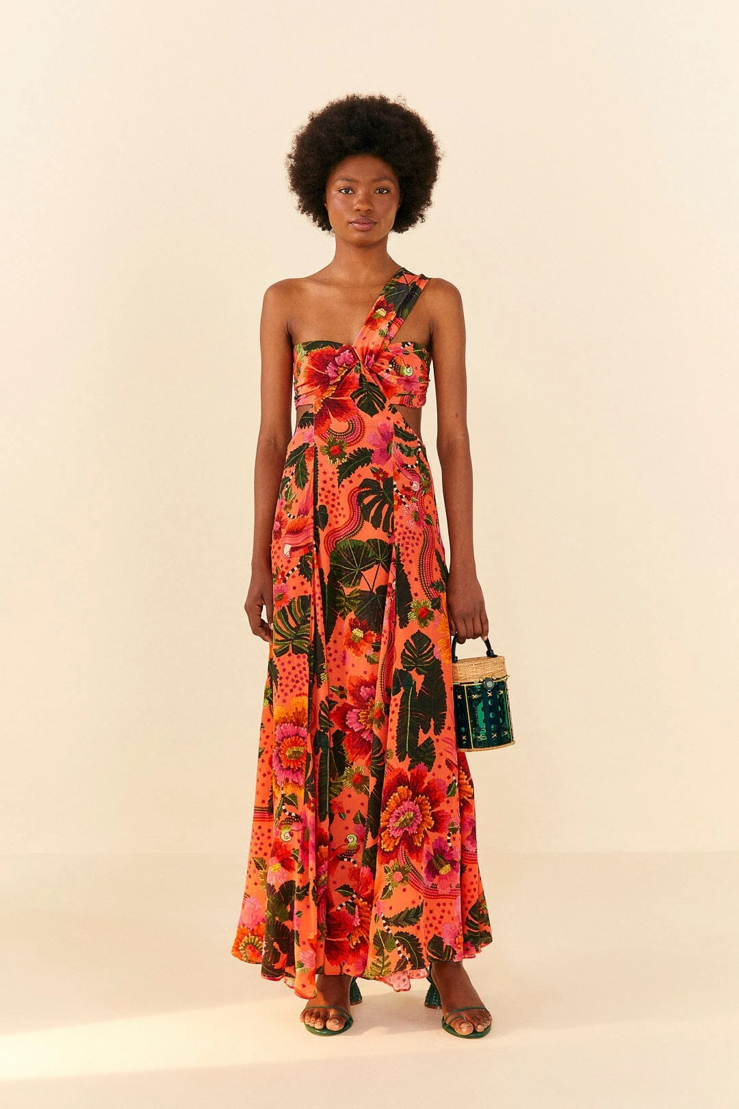 Orange Blooming Garden Maxi Dress 4 Orange Blooming Garden Maxi Dress - Image 2