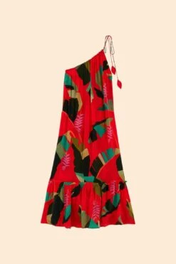 Farm Rio Red Heliconia Maxi Dress -Farm Rio 305296 06