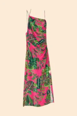 Farm Rio Pink Leaves Midi Dress -Farm Rio 305298 06