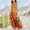 Farm Rio Lilac Mango Macaws Midi Dress 1 Farm Rio Lilac Mango Macaws Midi Dress -Farm Rio 305347 01