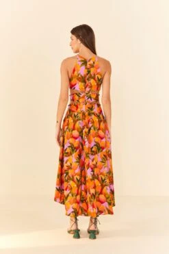 Farm Rio Lilac Mango Macaws Midi Dress 10 Farm Rio Lilac Mango Macaws Midi Dress -Farm Rio 305347 03