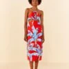 Farm Rio Red Sweet Jungle Cut Out Midi Dress 1 Farm Rio Red Sweet Jungle Cut Out Midi Dress -Farm Rio 305349 01