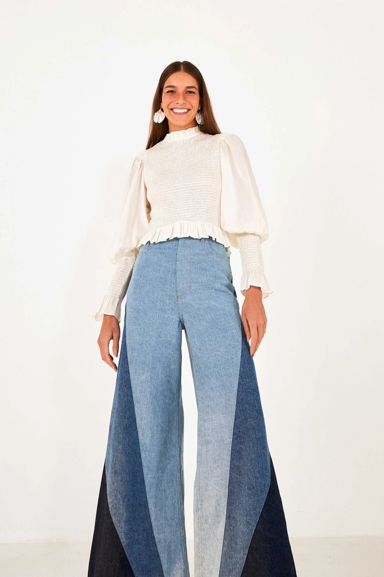 Farm Rio Patched Denim Pants 3 Farm Rio Patched Denim Pants