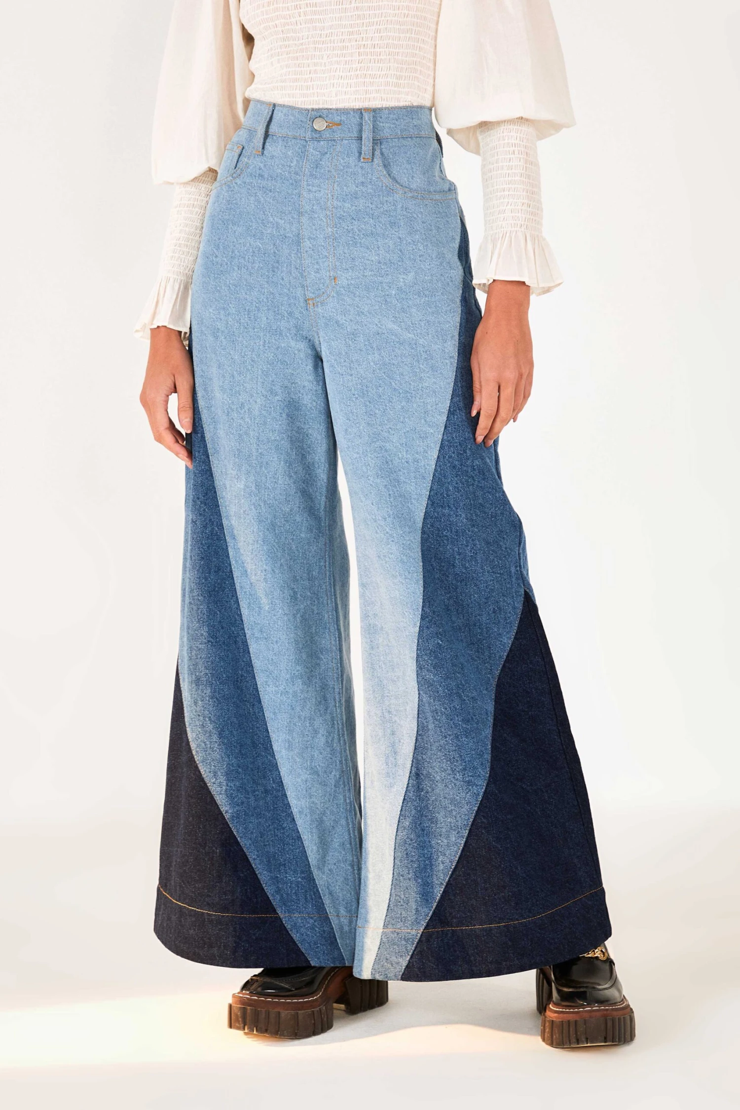 Farm Rio Patched Denim Pants 5 Farm Rio Patched Denim Pants - Image 3