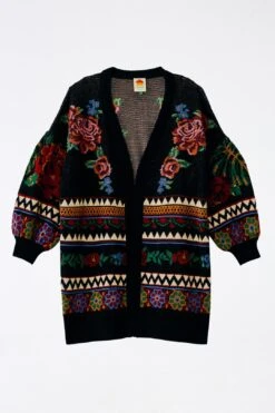 Farm Rio Black Flower Tapestry Cardigan 11 Farm Rio Black Flower Tapestry Cardigan -Farm Rio 305387 06
