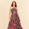 Pink Leaves Cut Out Maxi Dress 1 Pink Leaves Cut Out Maxi Dress -Farm Rio 305799 01 1