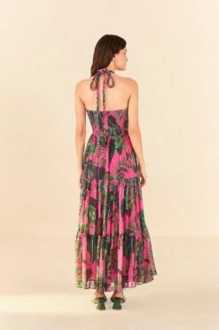 Pink Leaves Cut Out Maxi Dress 13 Pink Leaves Cut Out Maxi Dress -Farm Rio 305799 05 1