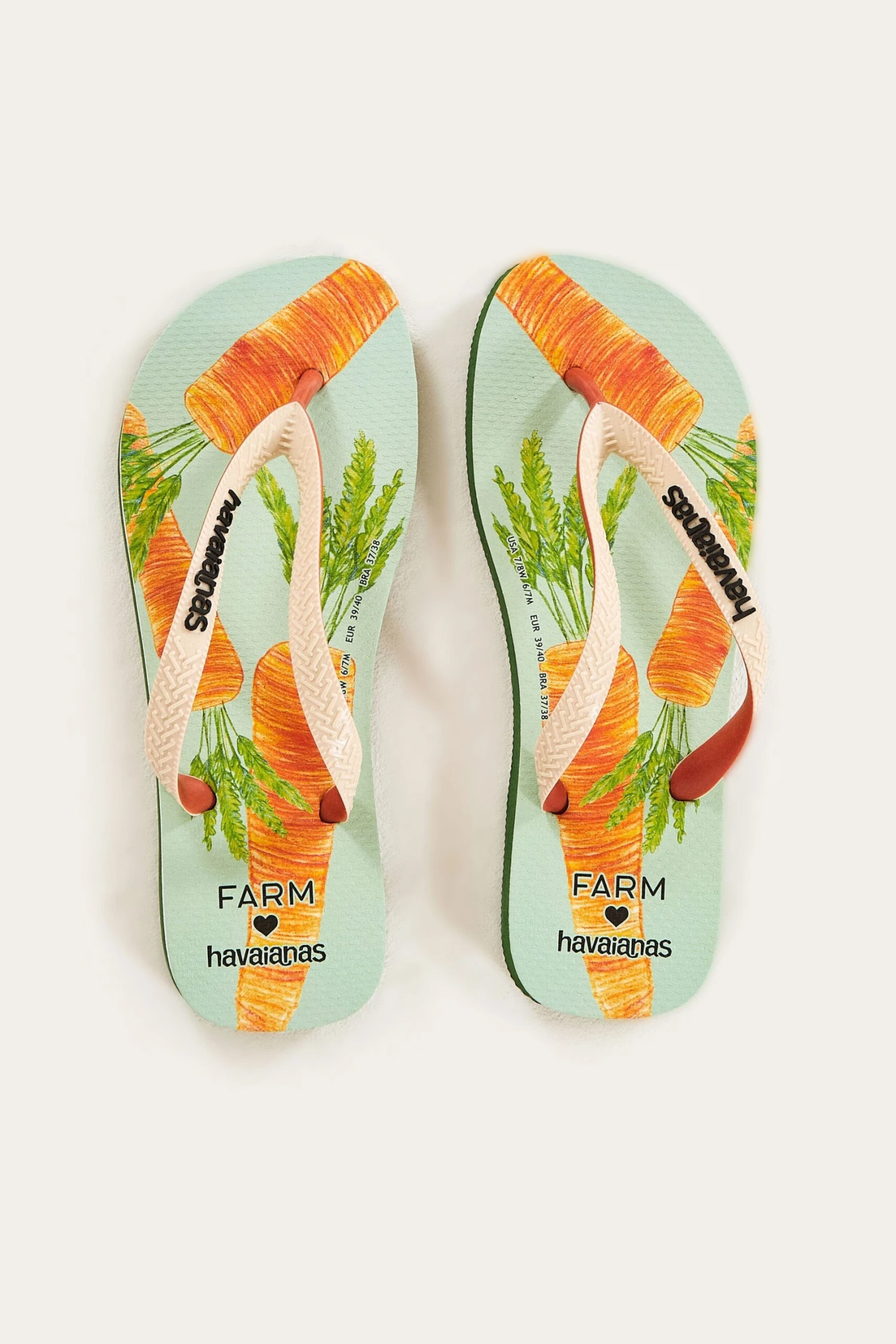 Farm Rio Blue Carrots Havaianas Sandals 4 Farm Rio Blue Carrots Havaianas Sandals - Image 2