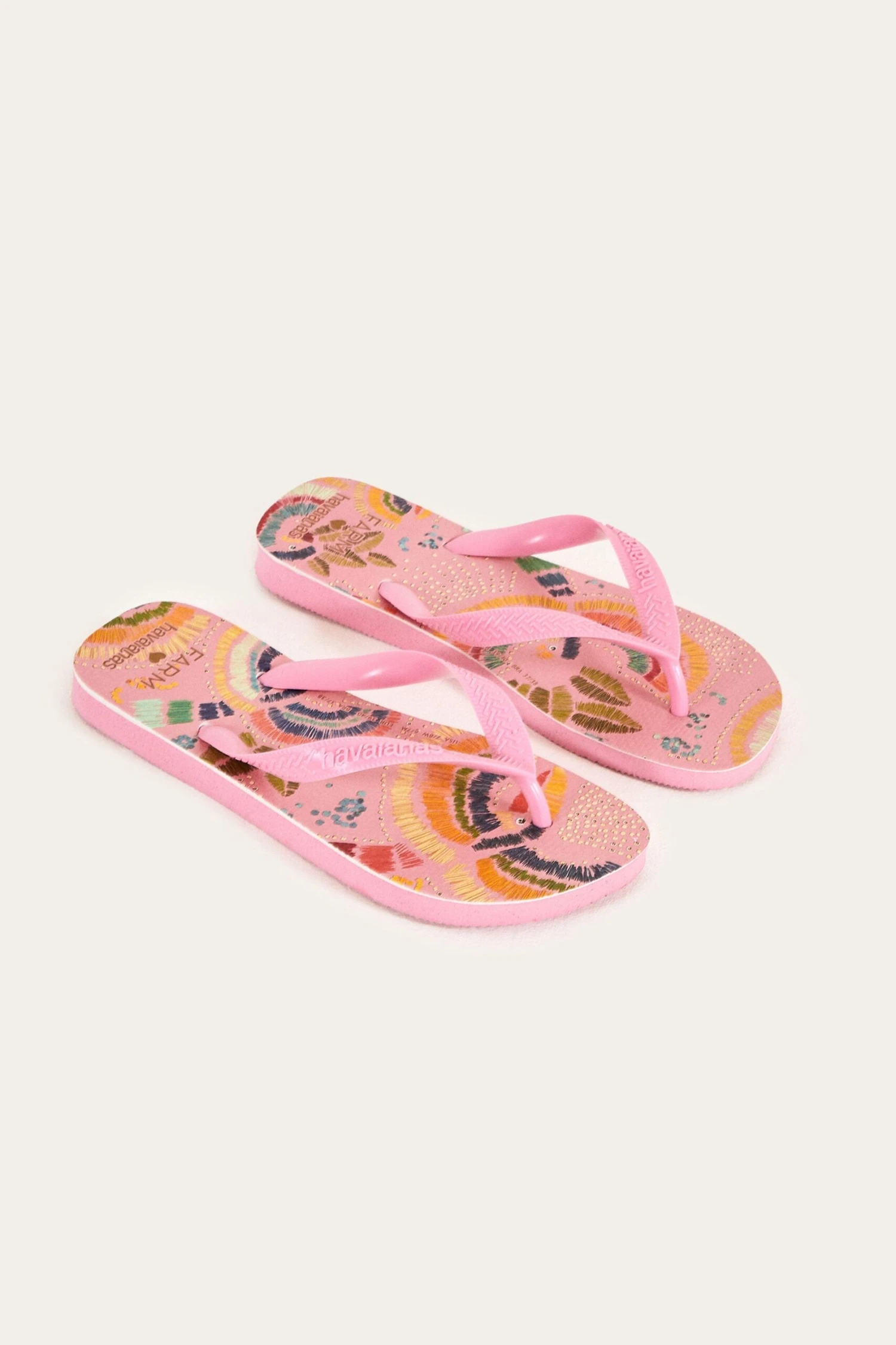 Pink Colorful Birds Havaianas Sandals 3 Pink Colorful Birds Havaianas Sandals