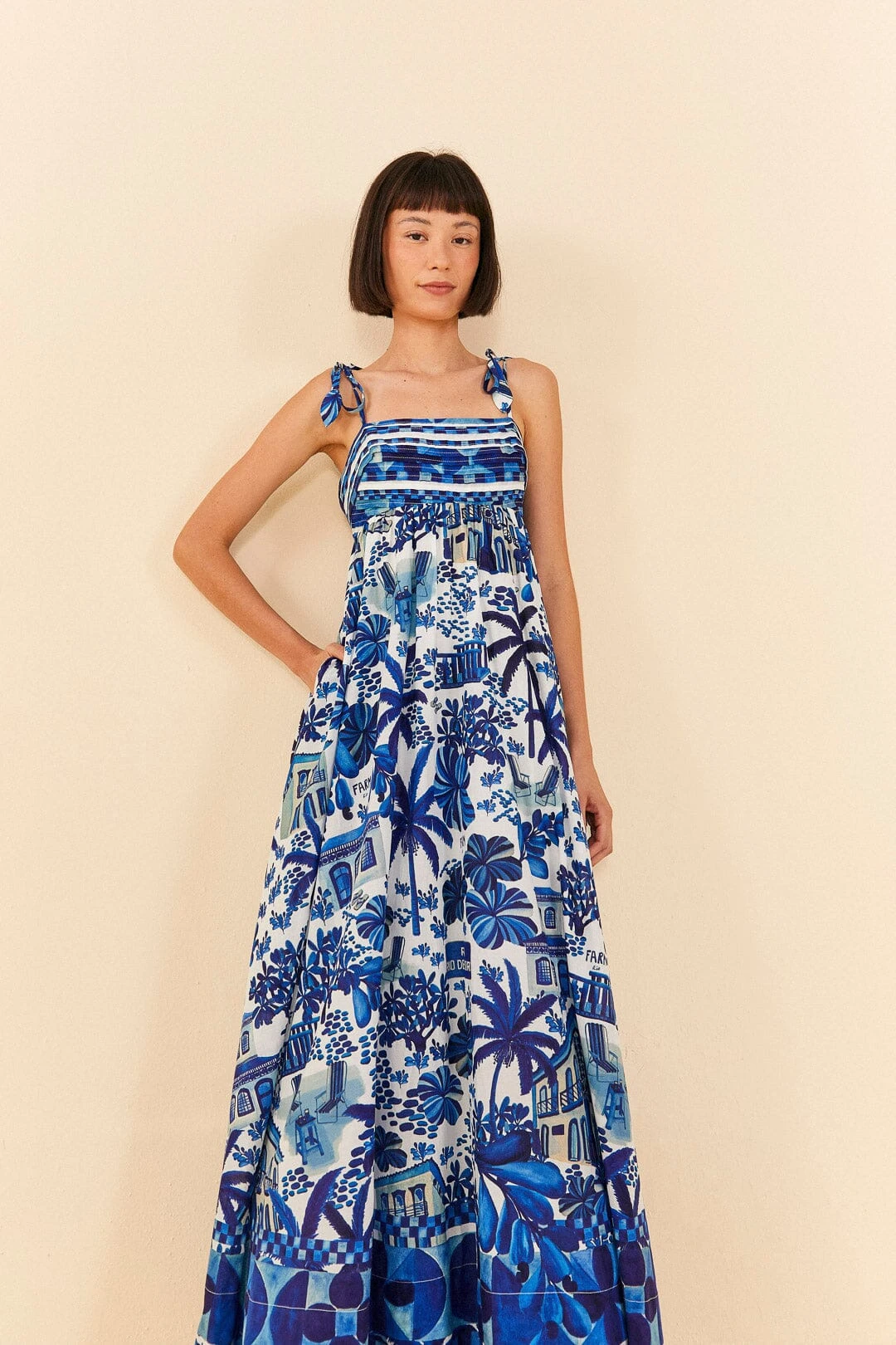 Farm Rio Sweet Rio Tie Strap Maxi Dress 3 Farm Rio Sweet Rio Tie Strap Maxi Dress