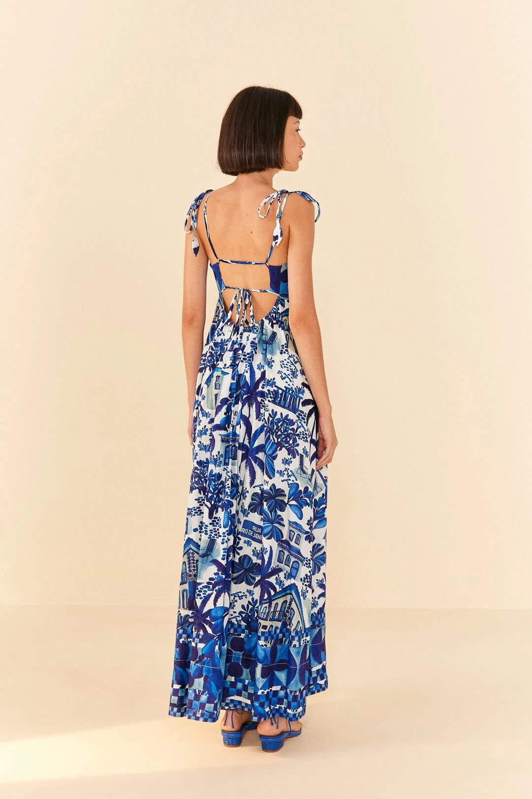 Farm Rio Sweet Rio Tie Strap Maxi Dress 6 Farm Rio Sweet Rio Tie Strap Maxi Dress - Image 4