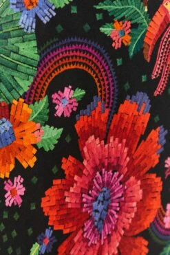 Farm Rio Black Blooming Garden Lenzing™ Ecovero™ Viscose Midi Dress 12 Farm Rio Black Blooming Garden Lenzing™ Ecovero™ Viscose Midi Dress -Farm Rio 306067 05 1