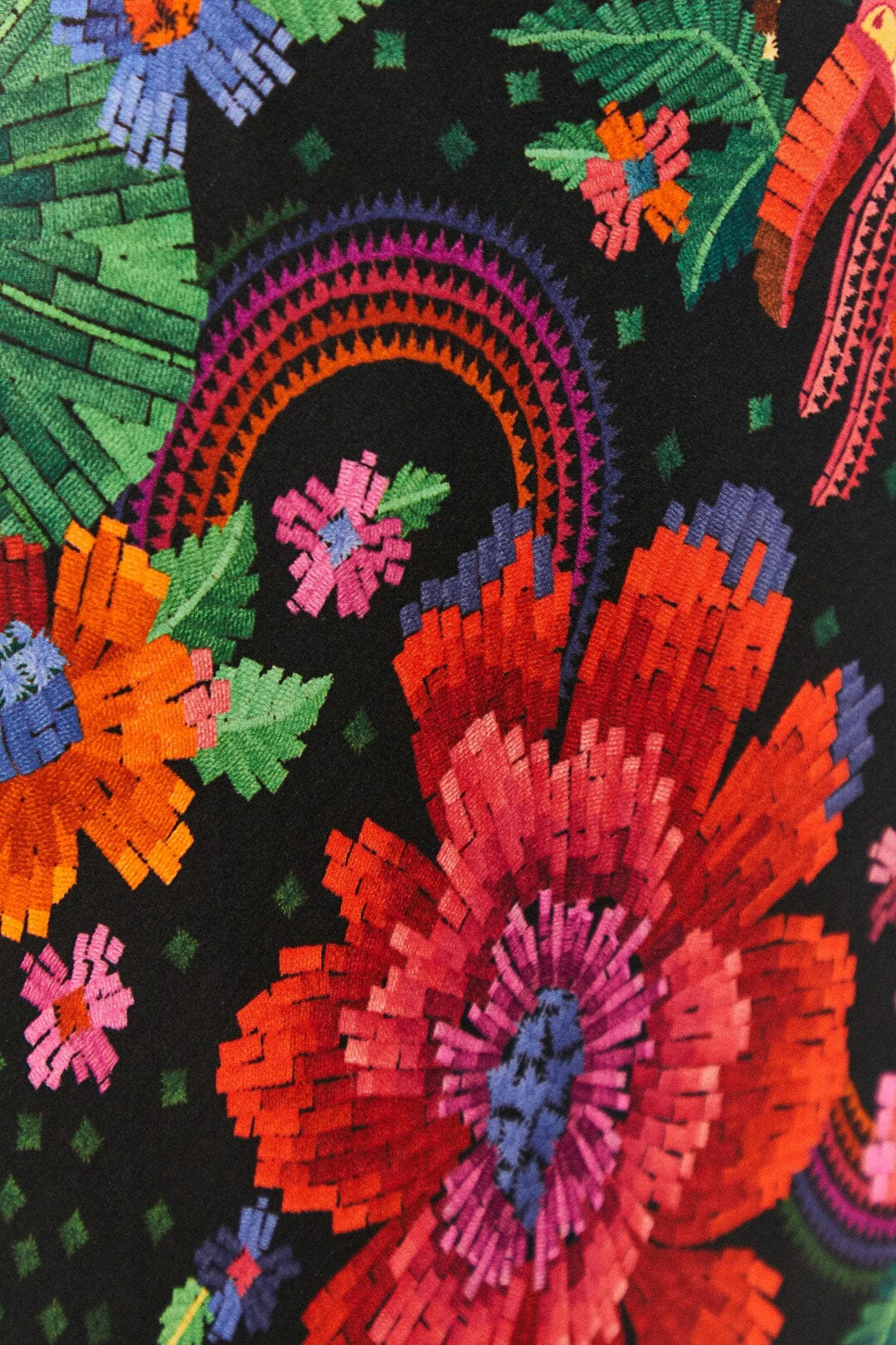 Farm Rio Black Blooming Garden Lenzing™ Ecovero™ Viscose Midi Dress 7 Farm Rio Black Blooming Garden Lenzing™ Ecovero™ Viscose Midi Dress - Image 5