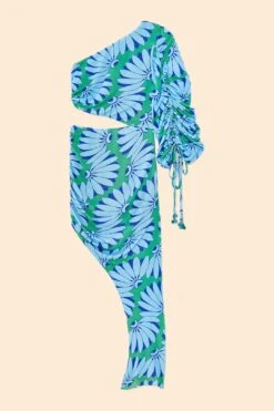 Farm Rio Green Copacabana Asymmetrical Midi Dress -Farm Rio 306071 06