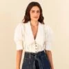 Farm Rio Off-White Cropped Blouse -Farm Rio 306077 01