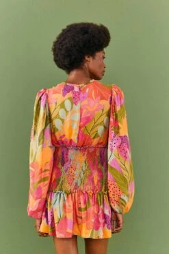 Farm Rio Sweet Forest Long Sleeve Mini Dress 9 Farm Rio Sweet Forest Long Sleeve Mini Dress -Farm Rio 306085 03