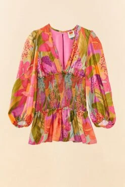 Farm Rio Sweet Forest Long Sleeve Mini Dress 11 Farm Rio Sweet Forest Long Sleeve Mini Dress -Farm Rio 306085 06