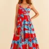 Farm Rio Red Sweet Jungle Midi Dress 2 Farm Rio Red Sweet Jungle Midi Dress -Farm Rio 306090 01