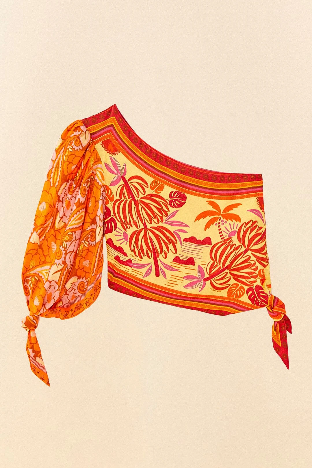 Farm Rio Forest Mixed Scarves Lenzing™ Ecovero™ Viscose Crop Top 3 Farm Rio Forest Mixed Scarves Lenzing™ Ecovero™ Viscose Crop Top